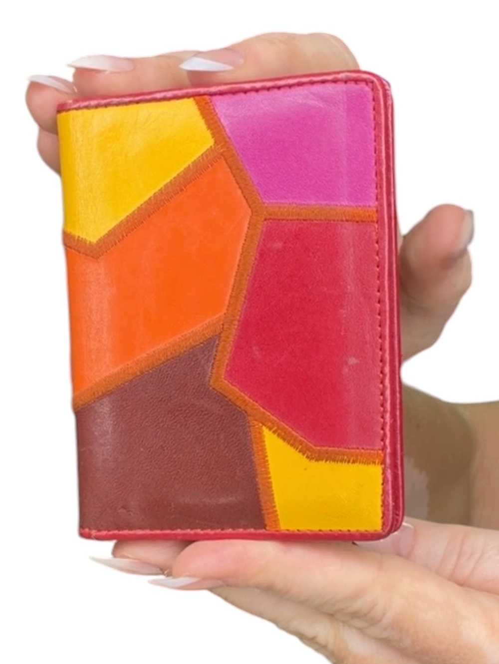 Yves Saint Laurent Vintage Color Block Leather Wallet - Picture 4 of 10